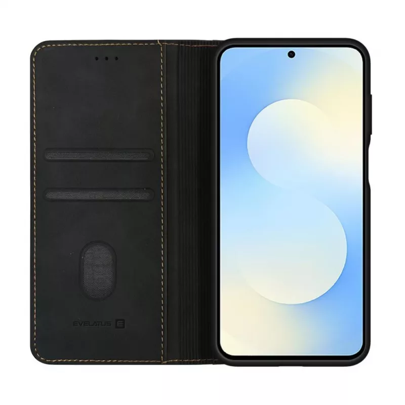 Evelatus Samsung Galaxy S26 FE kirjakotelo musta