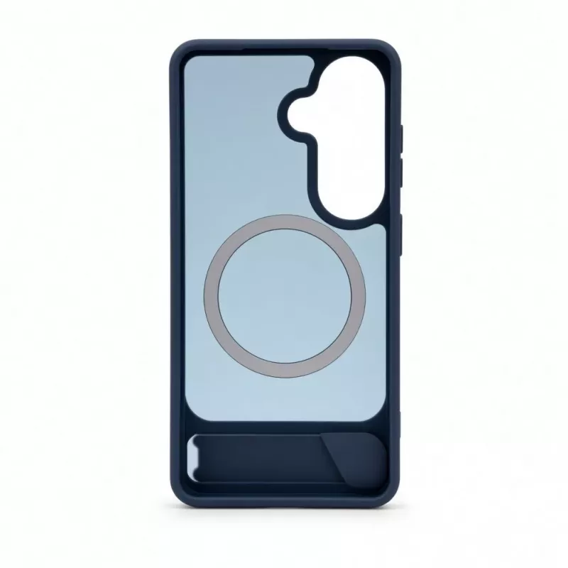 Evelatus Samsung Galaxy S26 kumipintainen MagSafe-kuori ja jalusta navy blue