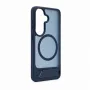 Evelatus Samsung Galaxy S26 kumipintainen MagSafe-kuori ja jalusta navy blue