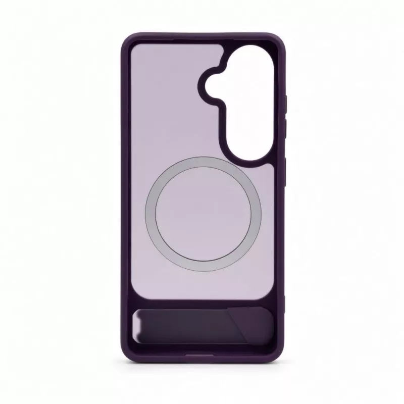 Evelatus Samsung Galaxy S26 kumipintainen MagSafe-kuori ja teline lila