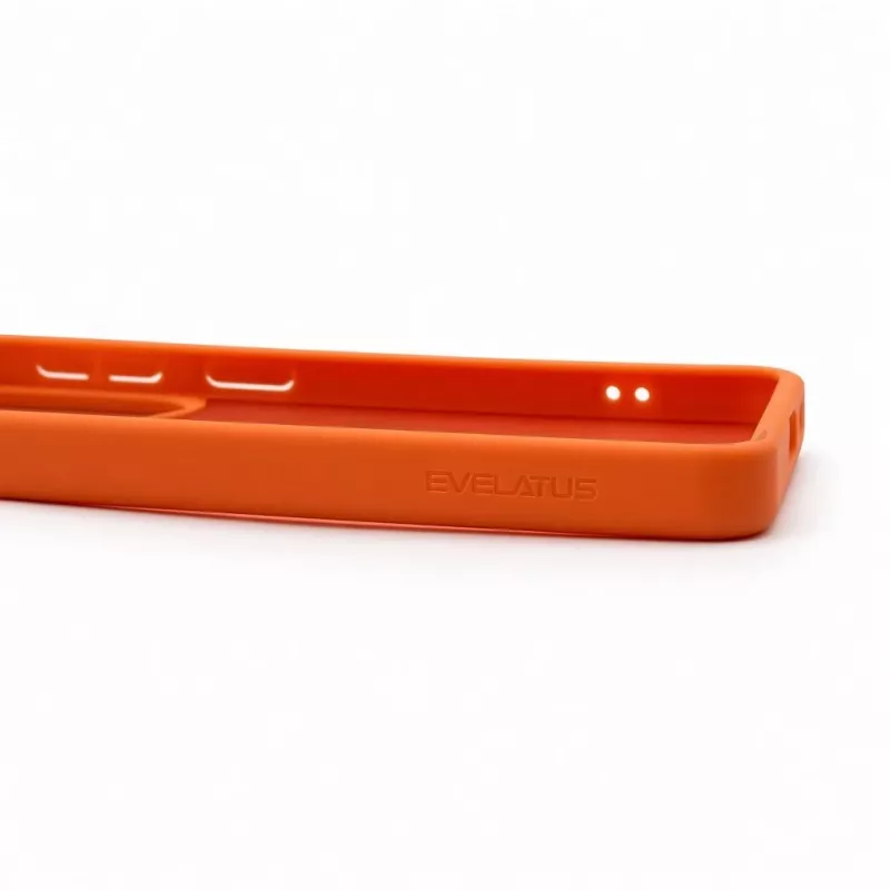 Evelatus Samsung Galaxy S26 Shield -kotelo MagSafe-tuella ja jalustalla, mattarengas oranssi