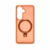 Evelatus Samsung Galaxy S26 Shield -kotelo MagSafe-tuella ja jalustalla, mattarengas oranssi