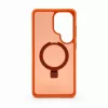 Evelatus Samsung Galaxy S26 Ultra Shield -kuori MagSafella ja jalustalla mattarengas oranssi