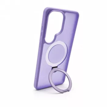 Evelatus Samsung Galaxy S26 Ultra suojakotelo MagSafe-tuella ja jalustalla, mattarengas, laventeli violetti