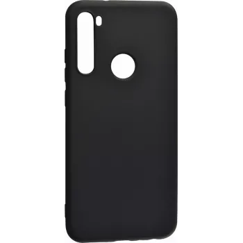 Evelatus Soft Touch silikonikotelo kantolenkillä Xiaomi Redmi Note 8 / Redmi Note 8 2021 - musta