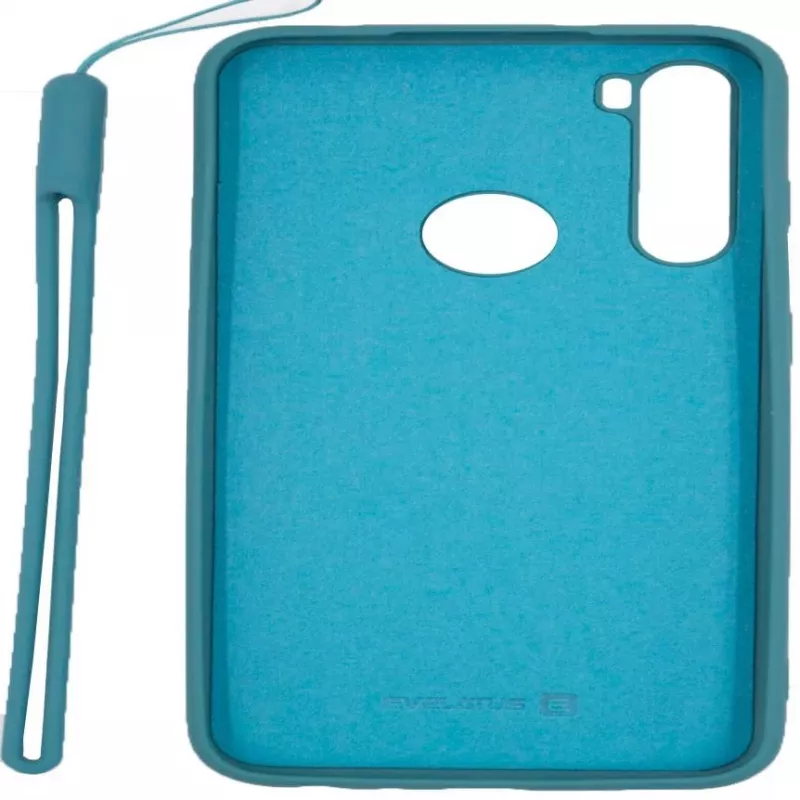 Evelatus Soft Touch silikonikuori rannekkeella Xiaomi Redmi Note 8 / Redmi Note 8 2021 - sininen