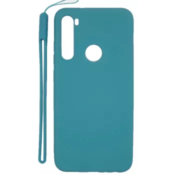 Evelatus Soft Touch silikonikuori rannekkeella Xiaomi Redmi Note 8 / Redmi Note 8 2021 - sininen