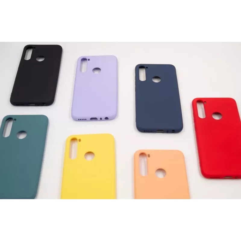 Evelatus Soft Touch silikonikuori nauhalla Xiaomi Redmi Note 8 / Redmi Note 8 2021 - punainen