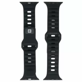 Evelatus Sport silikoninen Loop-ranneke Apple Watch 42/44/45/49 mm musta