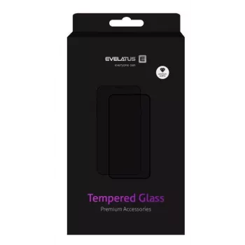 EVELATUS karkaistu lasi näytönsuojakalvo Huawei Y5P 2020, 2.5D Full Cover, Japan Glue, antistaattinen, 9H kovuus, kirkas