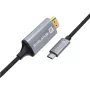 Evelatus TPC04 yleiskäyttöinen datakaapeli HDMI - Type-C, musta