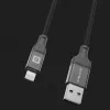 Evelatus USB-A - Lightning -kaapeli 1,2 m (MFi11CL) alumiinikotelo punottu musta
