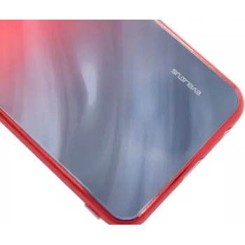 Evelatus Xiaomi Redmi 8 Water Ripple Gradient Color Anti-Explosion karkaistu lasi kotelo liukuväri punainen-musta