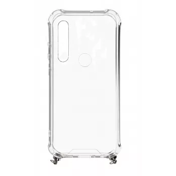 Evelatus Xiaomi Redmi Note 8 / Redmi Note 8 2021 Silikoni läpinäkyvä kaulanauhalla TPU-nauha Space Gray