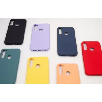 Evelatus Xiaomi Redmi Note 8 / Redmi Note 8 2021 Soft Touch silikonikotelo hihnalla violetti