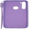 Evelatus Xiaomi Redmi Note 8 / Redmi Note 8 2021 Soft Touch silikonikotelo hihnalla violetti