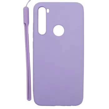 Evelatus Xiaomi Redmi Note 8 / Redmi Note 8 2021 Soft Touch silikonikotelo hihnalla violetti