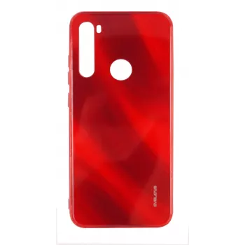 Evelatus Xiaomi Redmi Note 8 / Redmi Note 8 2021 Water Ripple täysvärinen galvanointi tempered glass -kotelo punainen