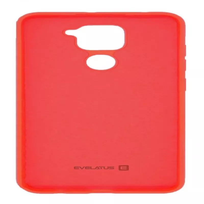 Evelatus Xiaomi Redmi Note 9 Nano Silicone -kotelo, Soft Touch TPU, punainen