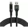 everActive CBB-1CBL USB-A - USB-C punottu kaapeli LCD-tehonäytöllä, 1 m, 3A, musta