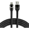 everActive CBB-1CBR USB-A - USB-C RGB-LED punottu kaapeli 1m 3A musta