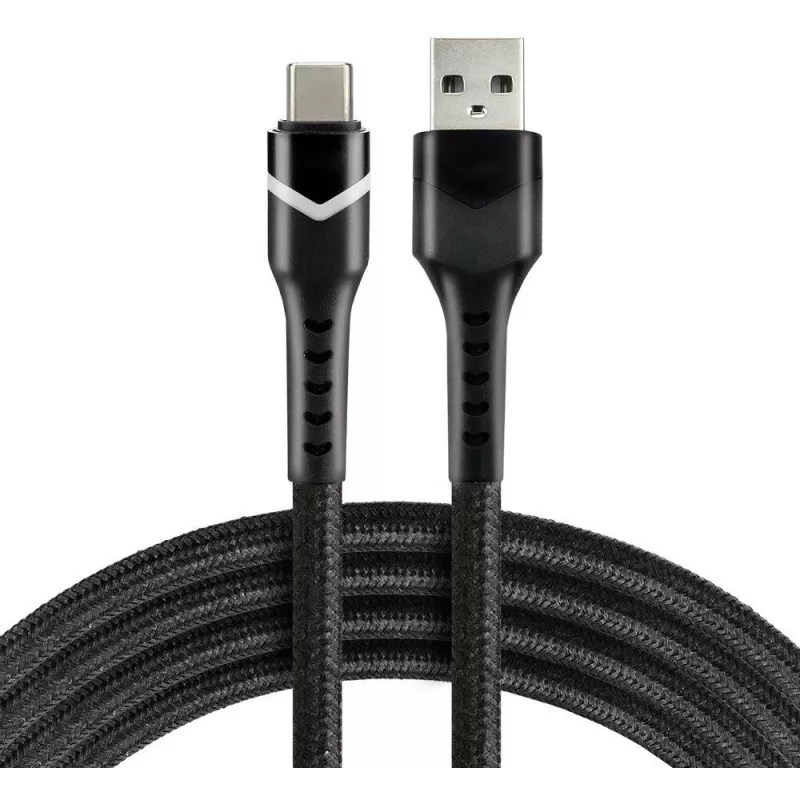 everActive CBB-1CBR USB-A - USB-C RGB-LED punottu kaapeli 1m 3A musta