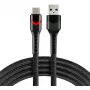 everActive CBB-1CBR USB-A - USB-C RGB-LED punottu kaapeli 1m 3A musta