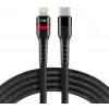 everActive CBB-1CIR USB-C - Lightning RGB LED -kaapeli 1m 27W PD musta