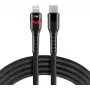 everActive CBB-1CIR USB-C - Lightning RGB LED -kaapeli 1m 27W PD musta