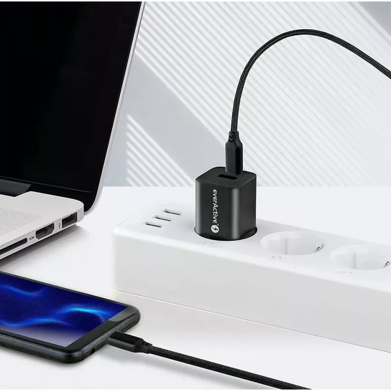 everActive CBB-1PD5 USB-C - USB-C -kaapeli 100W PD 5A 1m