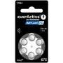 everActive ULTRASONIC IMPLANT HD 675 / PR44 kuulokojeen paristot, 6 kpl:n pakkaus
