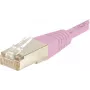 EXERTIS CONNECT CAT.6 S/FTP PiMF -verkkokaapeli, vaaleanpunainen, 1,0 m, Slim Snagless Boot, LSZH 854480