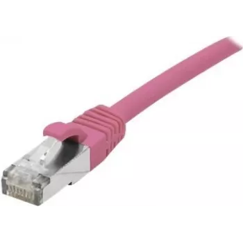 EXERTIS CONNECT Cat.6A S/FTP -verkkokaapeli, pinkki, 7,5 m, LSZH, 10 Gbps, RJ45 854381