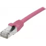 EXERTIS CONNECT Cat.6A S/FTP -verkkokaapeli, pinkki, 7,5 m, LSZH, 10 Gbps, RJ45 854381