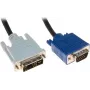 Exertis Connect DVI-A uros VGA uros -adapterikaapeli, Single Link, 10 m, musta, peukaloruuvit 127731