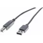 Exertis Connect USB 2.0 -kaapeli A - B, 60 cm, harmaa 532406