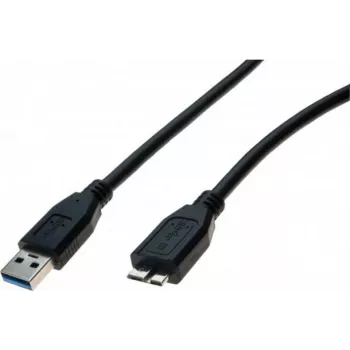 Exertis Connect USB 3.1 Gen 1 -kaapeli, USB-A uros – Micro-USB B uros, 1 m, musta 532473