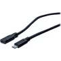 EXERTIS CONNECT USB 3.1 Gen 1 USB-C jatkokaapeli, uros naaras, 2 m, 5 Gbit/s, musta 150341