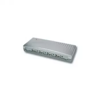 EXSYS EX-1163 4-porttinen USB 2.0 -keskitin verkkolaitteella, muovi, musta