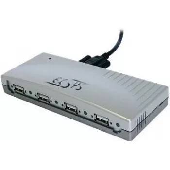 EXSYS EX-1163V 4-porttinen USB 2.0 keskitin ruuvattavalla kaapelilla, muovikotelo
