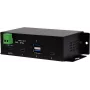EXSYS EX-1274HMV 4-porttinen USB 3.2 Gen 2 -teollisuuskeskitin, 2x USB-A ja 2x USB-C, metalli, DIN-kisko-/seinä-/rack-asennus