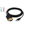 EXSYS EX-1311-2T USB 2.0 - RS-232 sarja-adapterikaapeli FTDI-piirisarjalla, 0,8 m, musta