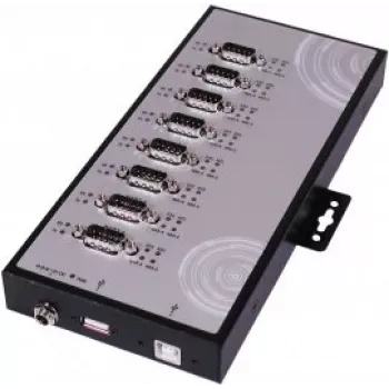 EXSYS EX-1348HMV 8-porttinen USB 2.0 - RS-232/422/485 sarja-adapterikeskitin metallikotelolla ja FTDI-piirisarjalla
