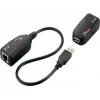 EXSYS EX-1441-2 Gigabit Ethernet jatko koaksiaalikitillä, 1000m kantama, metallikotelo, musta