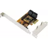EXSYS EX-3517 7-porttinen SATA III PCIe x2 -ohjainkortti - ASMedia ASM1062 + JMicron JMB575S, 6 Gbps, low profile -kiinnike mukana