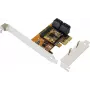 EXSYS EX-3517 7-porttinen SATA III PCIe x2 -ohjainkortti - ASMedia ASM1062 + JMicron JMB575S, 6 Gbps, low profile -kiinnike mukana