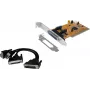 EXSYS EX-43360 PCI-X sovitin - 2x RS-232 sarjaportti + 1x rinnakkaisportti, MosChip, Low Profile