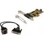 EXSYS EX-45362 2-porttinen RS-232 PCIe x1 sarjaporttiadapterikortti, Low Profile, ASIX AX99100