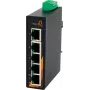 EXSYS EX-6200 5-porttinen teollisuus Ethernet-kytkin, hallitsematon, 10/100Base-TX, DIN-kisko, -40 - 75°C