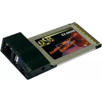 EXSYS EX-6606E CardBus 10/100 Ethernet + USB 1.1 + FireWire 400 yhdistelmäsovitin